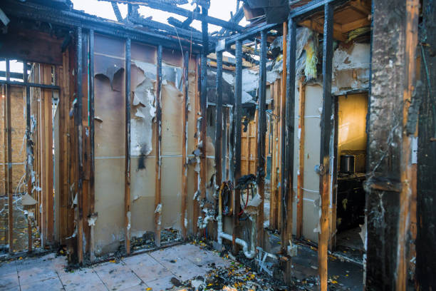 Professional Fire Damage Restoration technician working in Little Cypress, TX